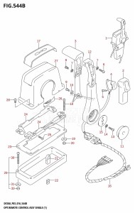 DF9.9B From 00995F-610001 (P03)  2016 drawing OPT:REMOTE CONTROL ASSY SINGLE (1) (DF9.9BR:P03)