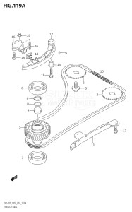 14001Z-371001 (2003) 140hp E01-Gen. Export 1 (DF140ZK3) DF140 drawing TIMING CHAIN