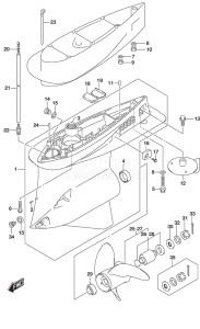 Outboard DF 250AP drawing Gear Case