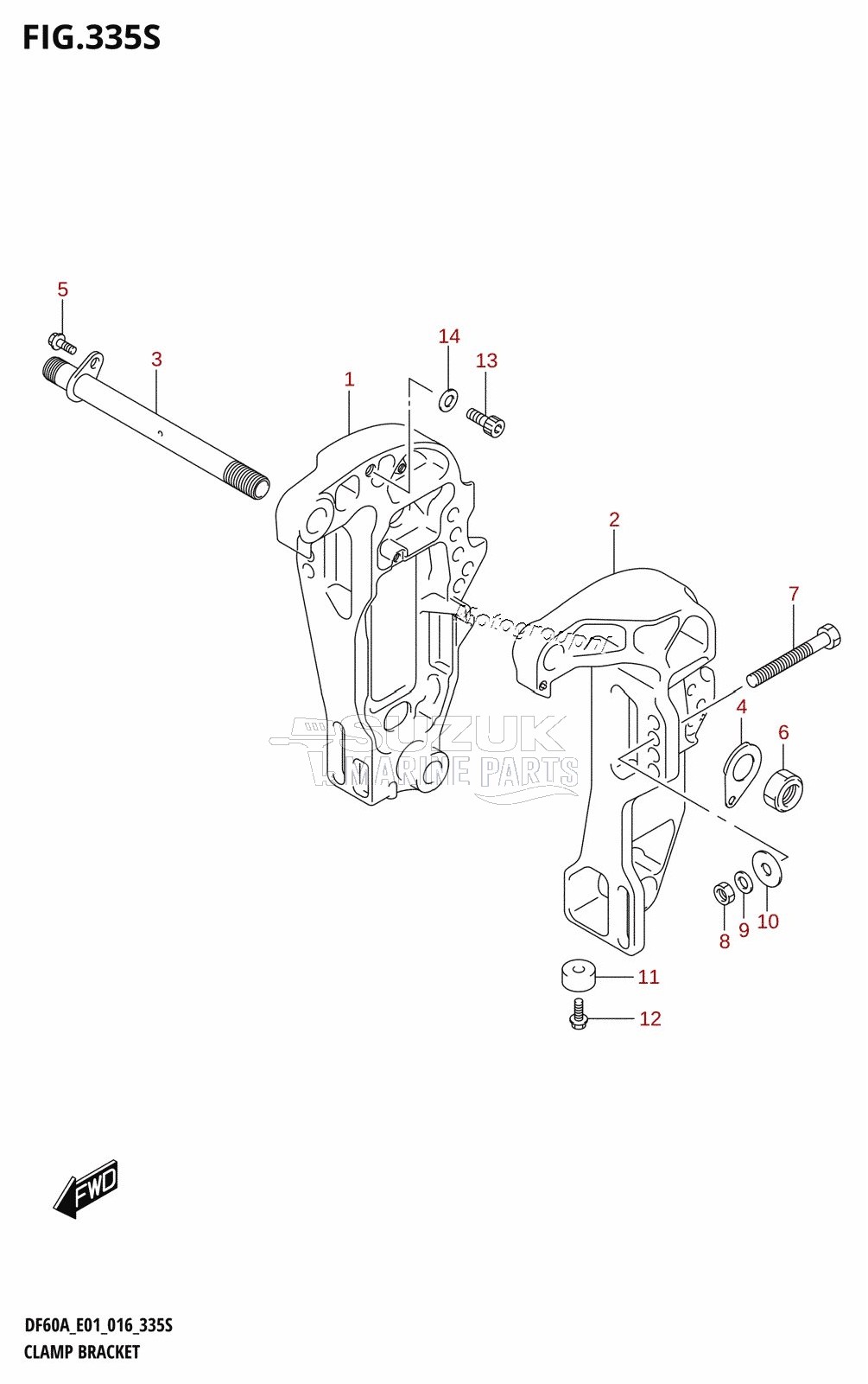 CLAMP BRACKET (DF60AVT:E40)