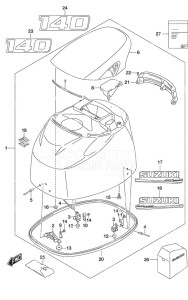 DF 140A drawing Engine Cover