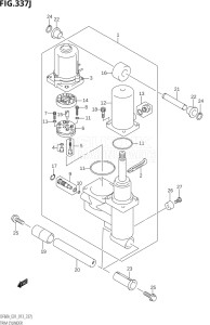 04003F-310001 (2013) 40hp E01-Gen. Export 1 (DF40A  DF40AQH  DF40AST  DF40ATH) DF40A drawing TRIM CYLINDER (DF60ATH:E40)