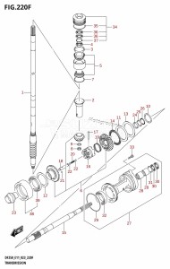 DF250Z From 25003Z-340001 (E11 E40)  2023 drawing TRANSMISSION (DF250Z)