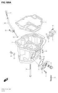 07003F-140001 (2021) 70hp E11 E40-Gen. Export 1-and 2 (DF70AT  DF70AT   DF70ATH  DF70ATH   DF70ATH) DF70A drawing OIL PAN