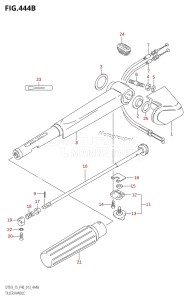 DT9.9 From 00996-310001 (P40)  2013 drawing TILLER HANDLE (DT9.9K:P40)