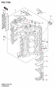 DF250ASS From 25001N-340001 (E03)  2023 drawing CYLINDER BLOCK