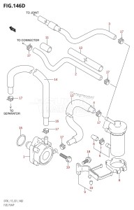 DF115T From 11502F-110001 (E40)  2011 drawing FUEL PUMP (DF115WT:(K6,K7,K8,K9,K10,011),DF115WZ)