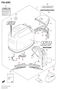 DF175TG From 17502F-410001 (E03)  2014 drawing ENGINE COVER (DF150TG:E03)