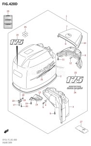 DF150Z From 15002Z-010001 (E03)  2010 drawing ENGINE COVER ((DF175T,DF175Z):(K10,011))