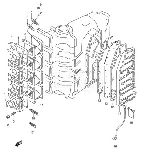 DT140 From 14002-461001 ()  1994 drawing EXHAUST COVER