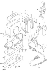 Outboard DF 175 drawing Top Mount Single (1)