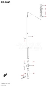 05003F-510001 (2005) 50hp E01-Gen. Export 1 (DF50A  DF50ATH) DF50A drawing CLUTCH ROD (DF60A:E01)