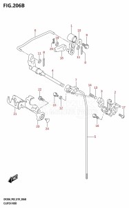 DF9.9B From 00995F-910001 (P03)  2019 drawing CLUTCH ROD (DF9.9BT,DF20AT)