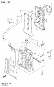 DF50A From 05004F-410001 (E01)  2014 drawing CYLINDER HEAD (DF60A:E01)