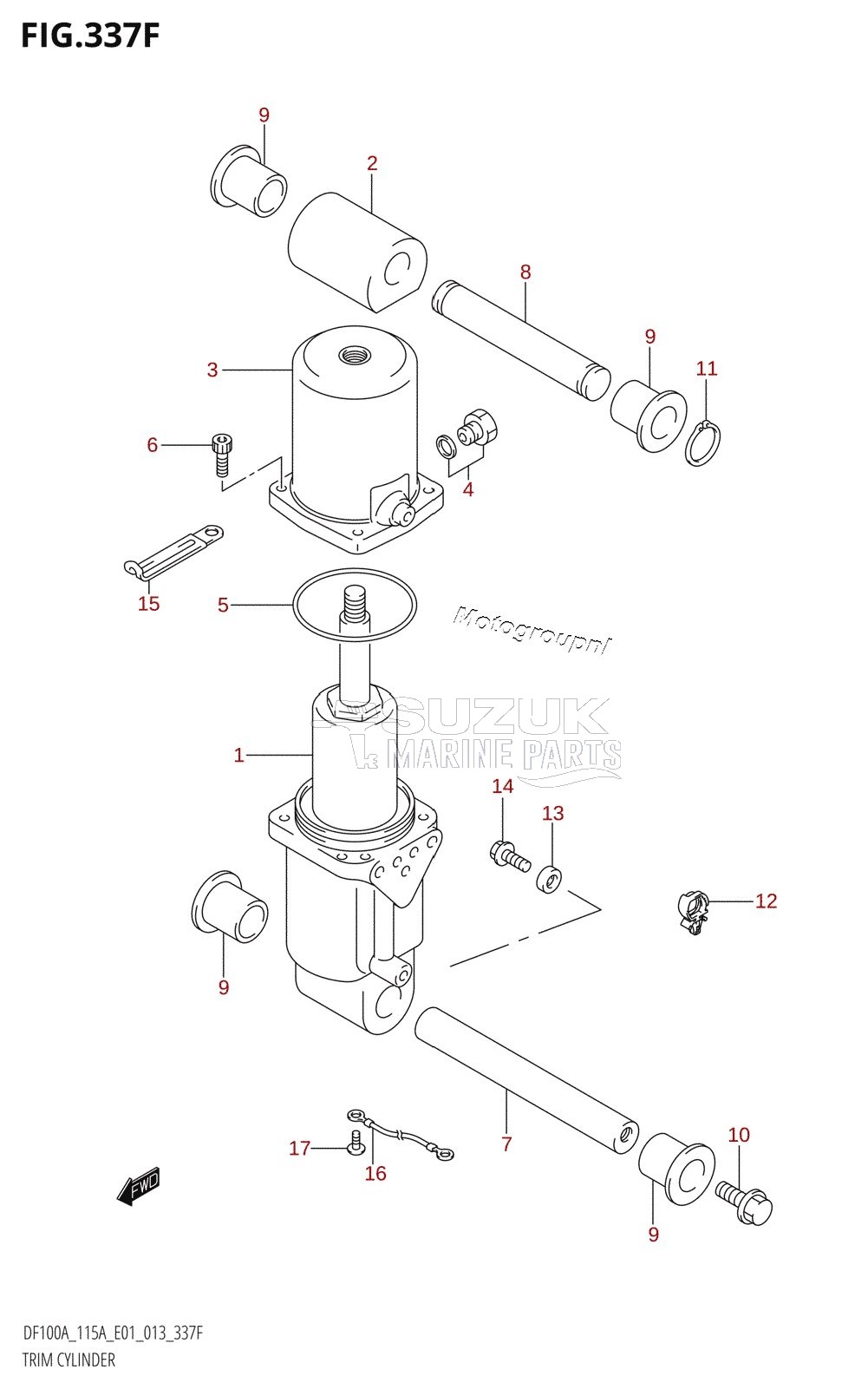 TRIM CYLINDER (DF115AZ:E40)