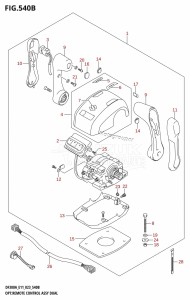 DF250ASS From 25001N-340001 (E03)  2023 drawing OPT:REMOTE CONTROL ASSY DUAL (022,023)