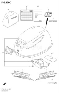 02002F-310001 (2013) 20hp P03-U.S.A (DF20A  DF20AR) DF20A drawing ENGINE COVER (DF15A:P03)