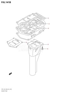 DT25 From 02503K-410001 (P36-)  2014 drawing EXHAUST TUBE (DT30:P40)