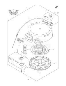 DF25T From 02501F-151001 ()  2001 drawing RECOIL STARTER