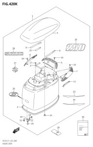 25003F-040001 (2020) 250hp E01 E03 E40-Gen. Export 1 - USA (DF250T  DF250T) DF250 drawing ENGINE COVER (DF250ST)