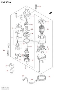 DF250 From 25003F-010001 (E01 E40)  2010 drawing STARTING MOTOR