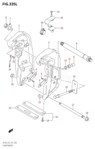 DF250 From 25003F-210001 (E01 E40)  2012 drawing CLAMP BRACKET (DF250Z:E01:(X-TRANSOM,XX-TRANSOM))