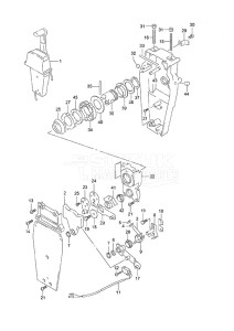 Outboard DF 25 V-Twin drawing Top Mount Single (2) Remote Control