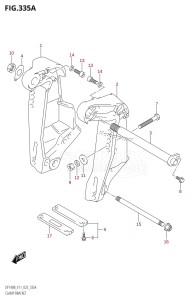 DF115BZ From 11506Z-240001 (E11 E40)  2022 drawing CLAMP BRACKET (DF140BT,DF140BZ)