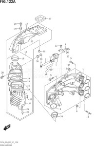 02504F-240001 (2022) 25hp P01-Gen. Export 1 (DF25A    DF25AT    DF25ATH    DT25K) DF25A drawing INTAKE MANIFOLD (020:(DF25A,DF25AT,DF25ATH))