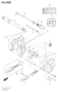 00994F-140001 (2021) 9.9hp P01-Gen. Export 1 (DF9.9A) DF9.9A drawing CLAMP BRACKET (DF8AR)