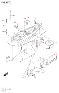 DF175ZG From 17502Z-610001 (E01 E40)  2016 drawing GEAR CASE (DF150TG:E01)