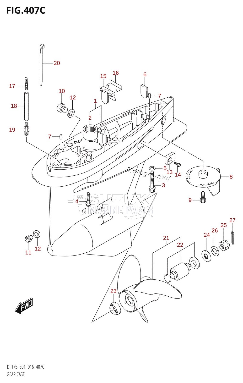 GEAR CASE (DF150TG:E01)