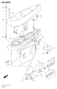 DF200Z From 20002Z-510001 (E01 E40)  2015 drawing GEAR CASE (DF225T:E01)