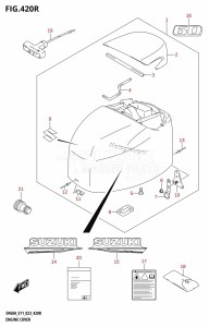 DF50A From 05004F-340001 (E03)  2023 drawing ENGINE COVER ((DF60A,DF60AVT):E11:(021,022,023))