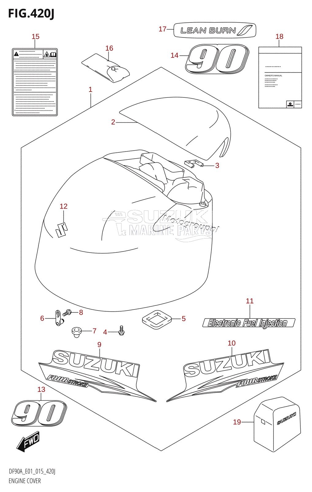 ENGINE COVER (DF90ATH:E01)