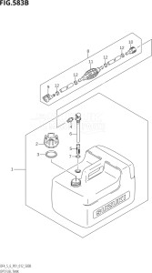 00402F-210001 (2012) 4hp P01-Gen. Export 1 (DF4) DF4 drawing OPT:FUEL TANK (DF5:P01)