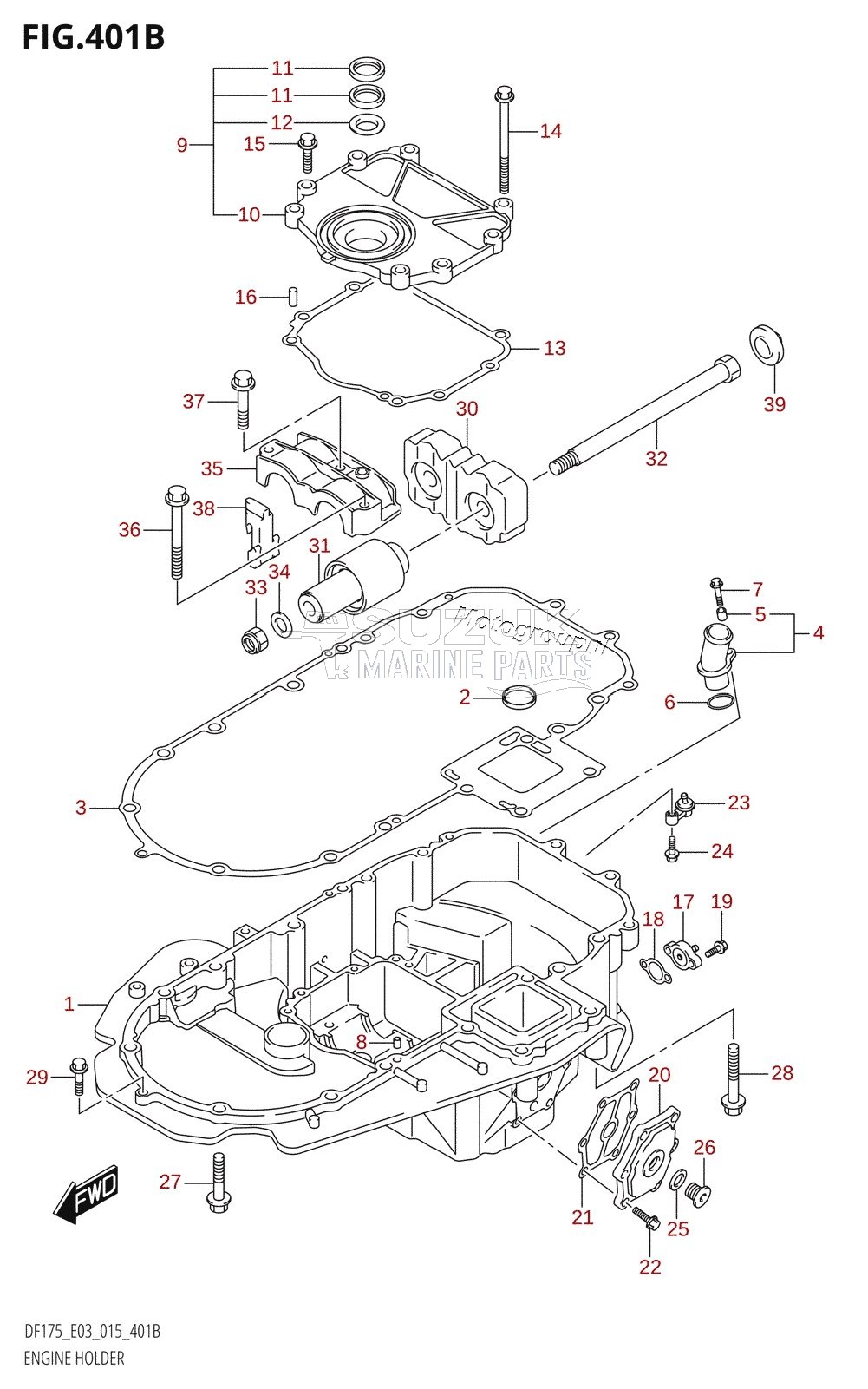 ENGINE HOLDER (DF150TG:E03)