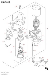 06002F-340001 (2023) 60hp E01 E11 E40-Gen. Export 1-and 2 (DF60AQH  DF60AT  DF60ATH) DF60A drawing STARTING MOTOR