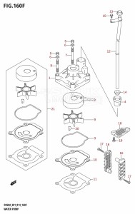 DF60A From 06003F-410001 (E01 E40)  2014 drawing WATER PUMP (DF50ATH:E01)