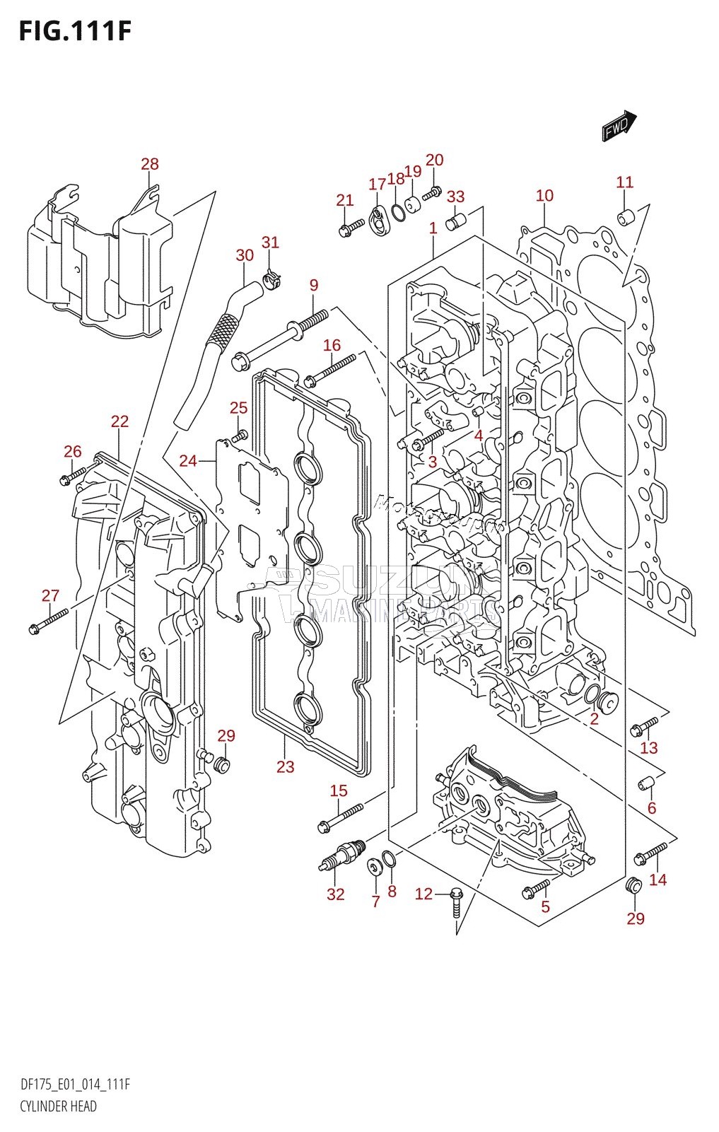 CYLINDER HEAD (DF150Z:E40)