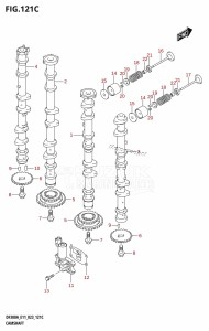 DF250A From 25003P-040001 (E01 E03 E40)  2020 drawing CAMSHAFT (DF250A:(020,021))