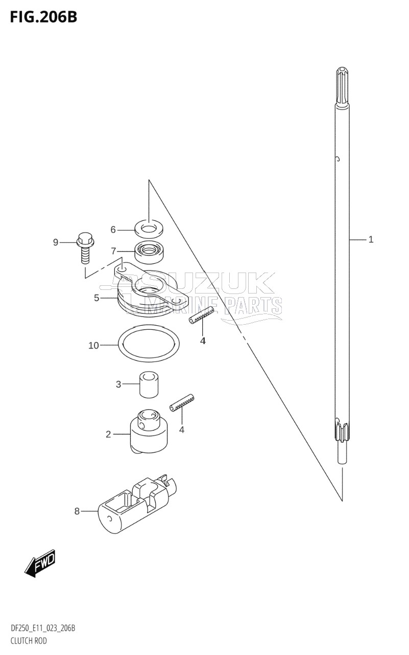 CLUTCH ROD (DF250ST)