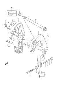 Outboard DF 40 drawing Clamp Bracket