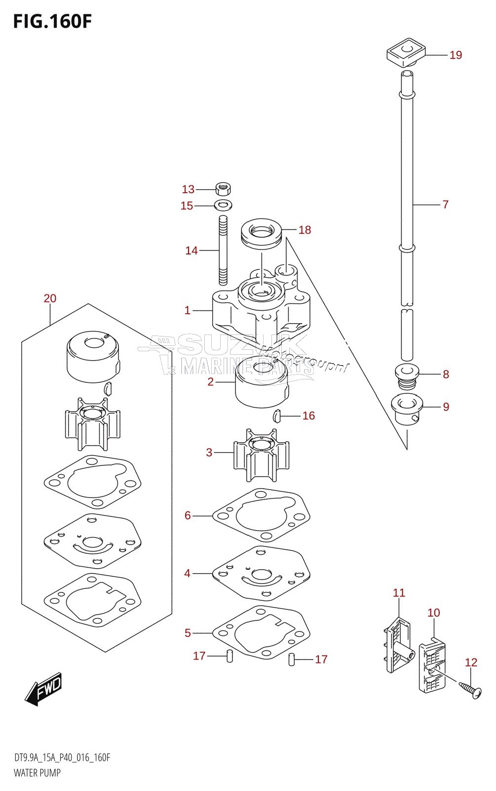 WATER PUMP (DT15A:P40)