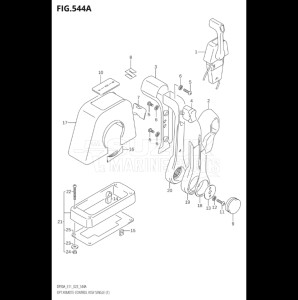 07501F-340001 (2023) 75hp E03-USA (DF75AT) DF75A drawing OPT:REMOTE CONTROL ASSY SINGLE (1) (SEE NOTE)