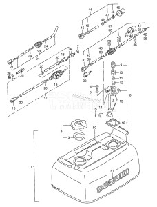 DT15 From 01501K-651001 ()  1996 drawing FUEL TANK (MODEL:88~94 /​ 15L)