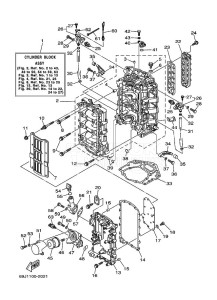 FL200A drawing CYLINDER--CRANKCASE-1