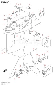 06003F-710001 (2017) 60hp E01 E40-Gen. Export 1 - Costa Rica (DF60AVT  DF60AVTH) DF60A drawing GEAR CASE (DF60AVTH:E40)