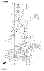 25003F-140001 (2021) 250hp E11 E40-Gen. Export 1-and 2 (DF250T) DF250 drawing ENGINE HOLDER (DF250ST)