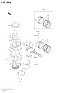 14003F-410001 (2014) 140hp E01 E40-Gen. Export 1 - Costa Rica (DF140AT) DF140A drawing CRANKSHAFT